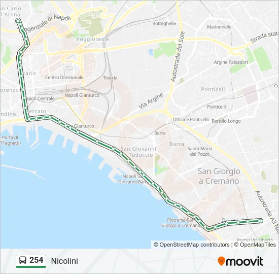254 Bus Line Map
