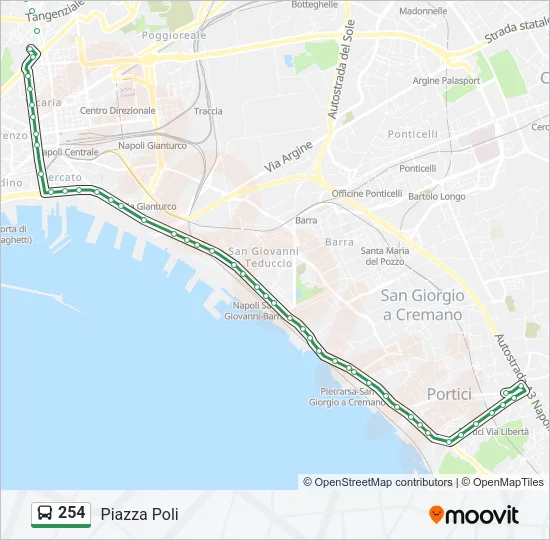 254 Bus Line Map