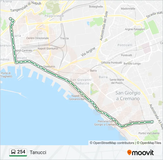 254 Bus Line Map