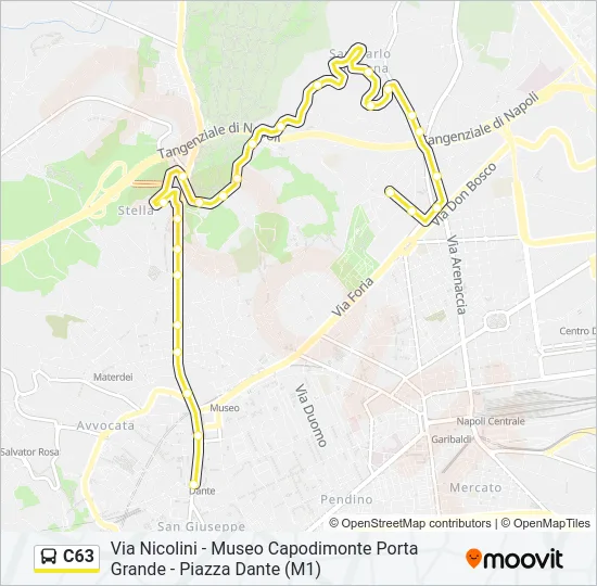 C63 Bus Line Map