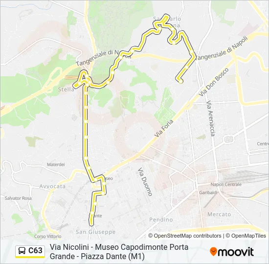 C63 Bus Line Map