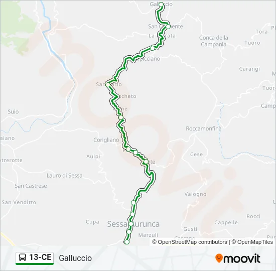 13-CE Bus Line Map