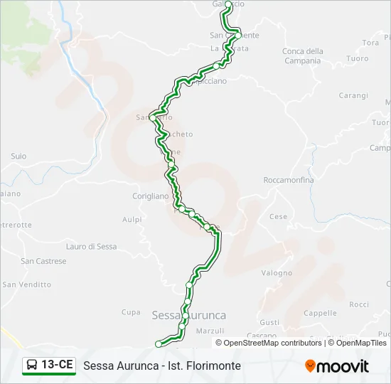 13-CE Bus Line Map