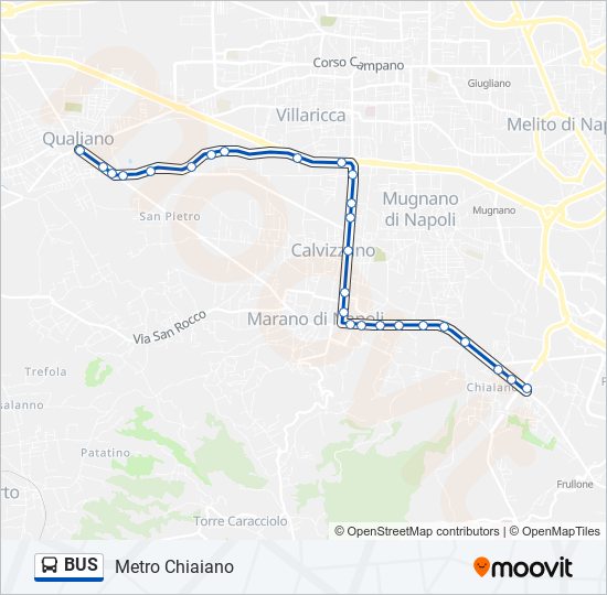 Mappa della linea BUS