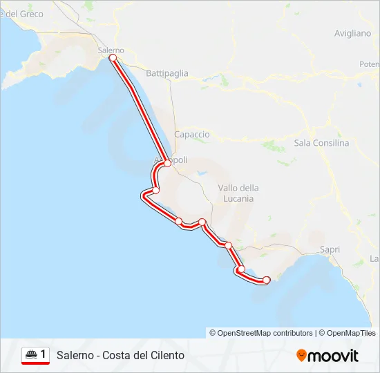 1 Ferry Line Map