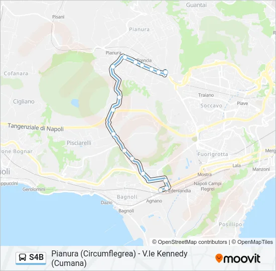 S4B Bus Line Map