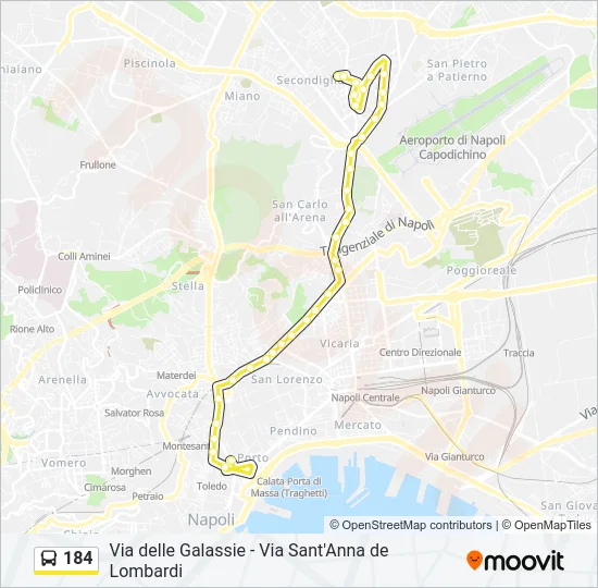 184 Bus Line Map