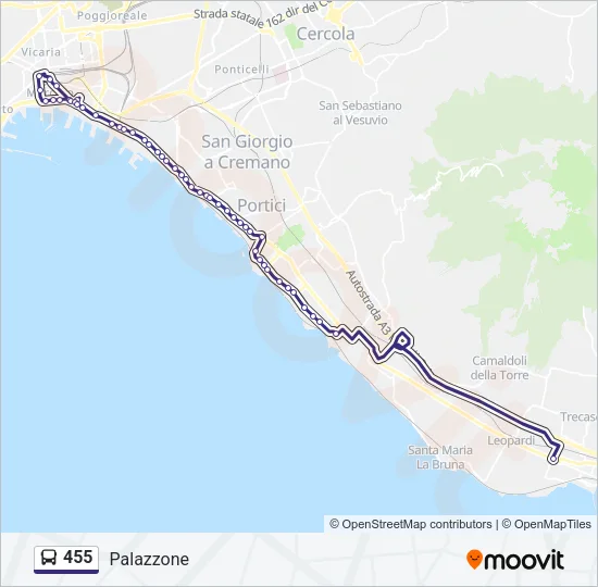 455 Bus Line Map