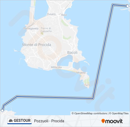 Percorso linea navigazione GESTOUR