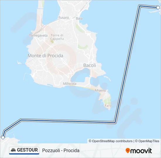Percorso linea navigazione GESTOUR