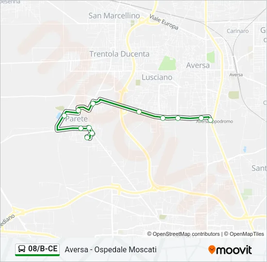 08/B-CE Bus Line Map