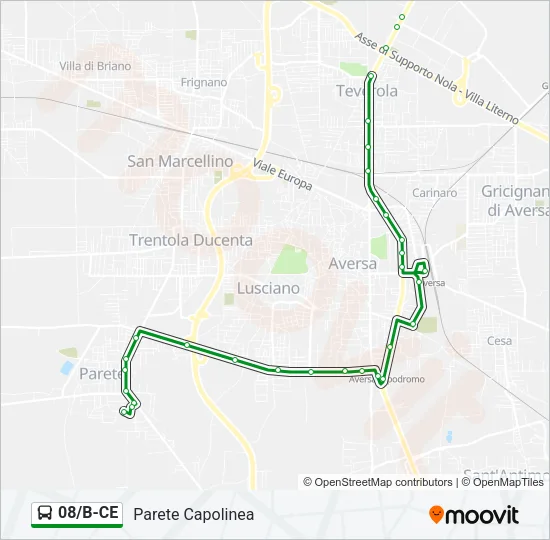 08/B-CE Bus Line Map