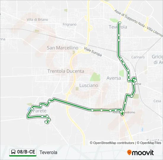 08/B-CE Bus Line Map