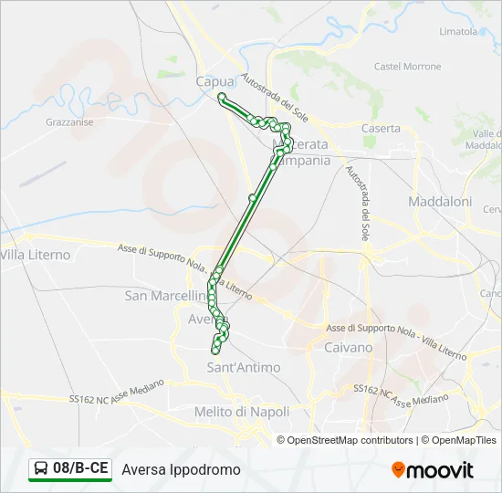 08/B-CE Bus Line Map
