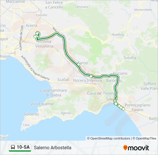 10-SA Bus Line Map