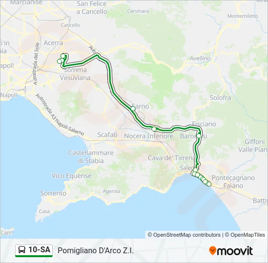 10-SA Bus Line Map