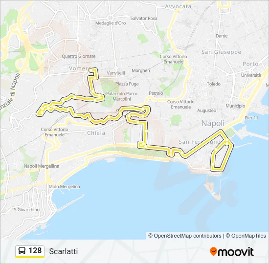 128 Bus Line Map