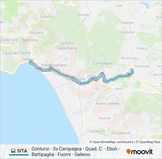 SITA Bus Line Map
