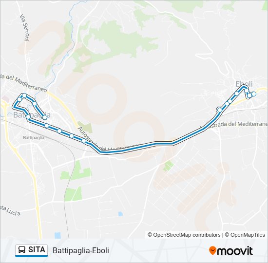 Percorso linea bus SITA