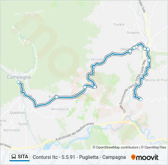 SITA Bus Line Map