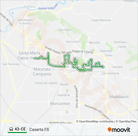 43-CE Bus Line Map