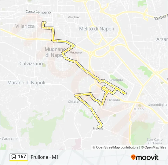 167 Bus Line Map