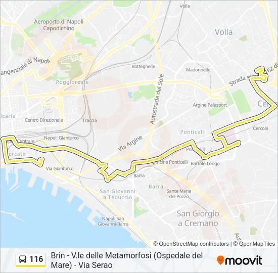 116 Bus Line Map