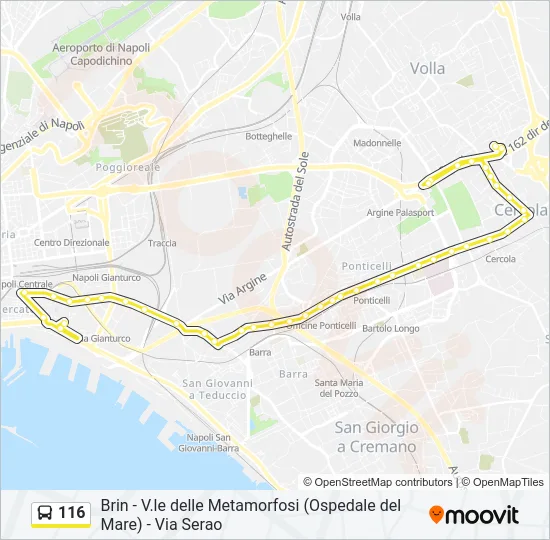 116 Bus Line Map