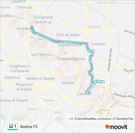1 Bus Line Map