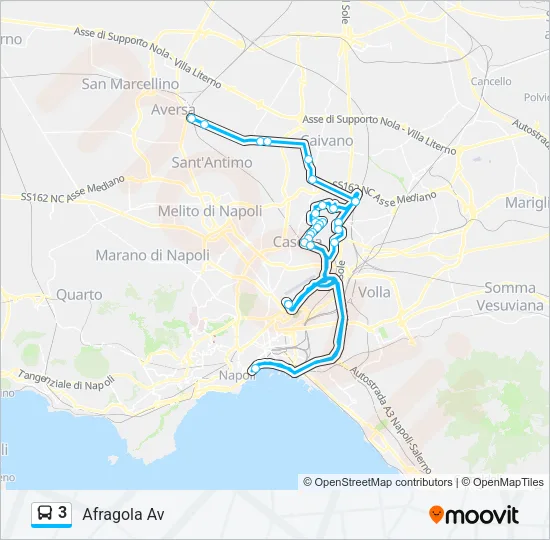 3 Bus Line Map