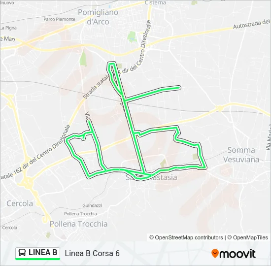 LINEA B Bus Line Map
