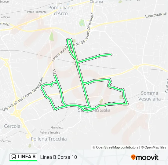 LINEA B Bus Line Map