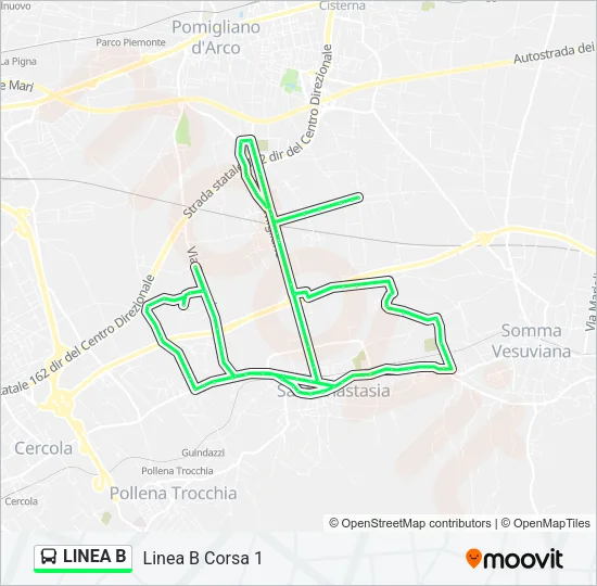 LINEA B Bus Line Map