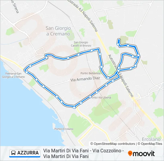 AZZURRA Bus Line Map