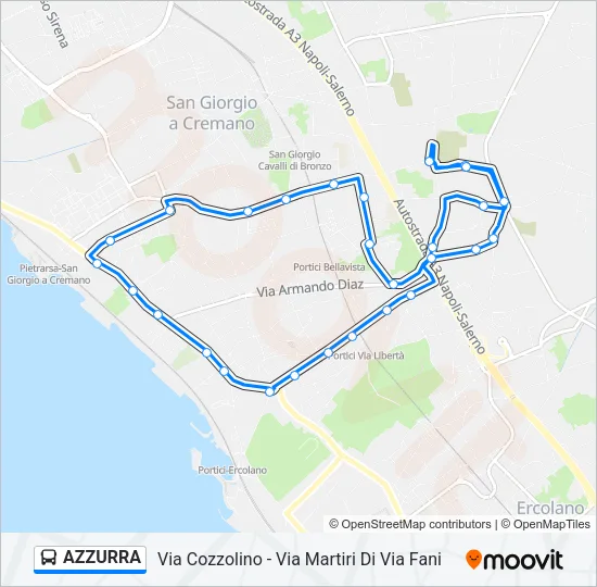 AZZURRA Bus Line Map