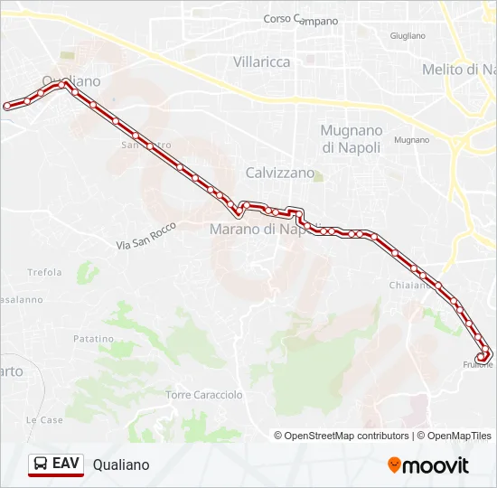 EAV Bus Line Map