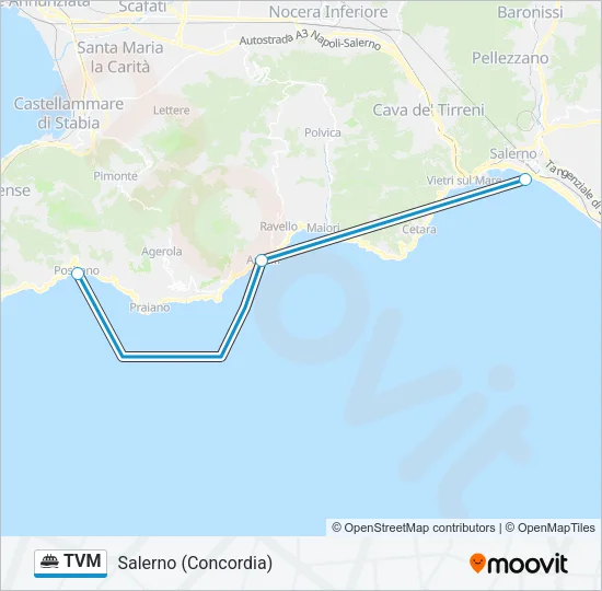 TVM Ferry Line Map
