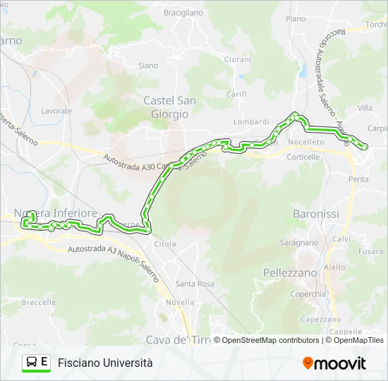 E Bus Line Map