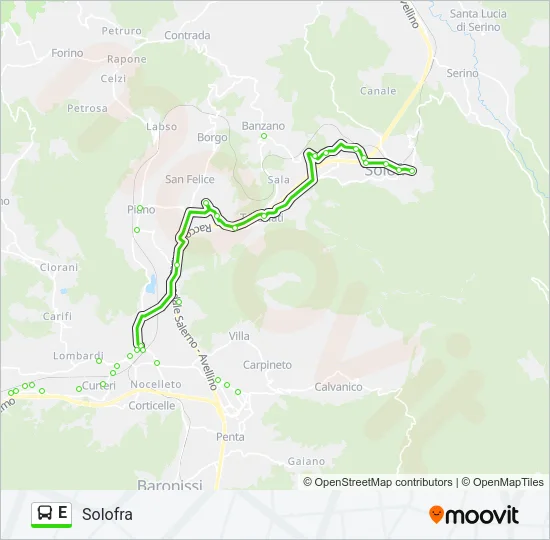 E Bus Line Map
