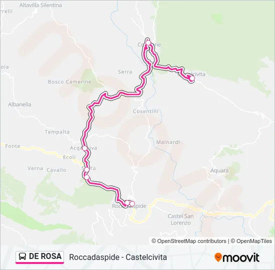 DE ROSA Bus Line Map