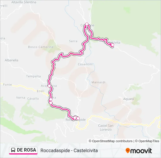 DE ROSA Bus Line Map