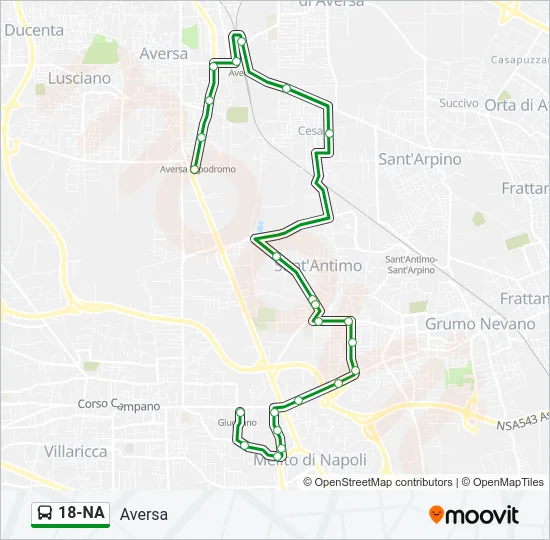 18-NA Bus Line Map