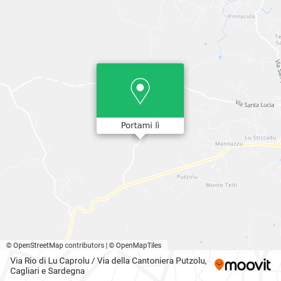 Mappa Via Rio di Lu Caprolu / Via della Cantoniera Putzolu