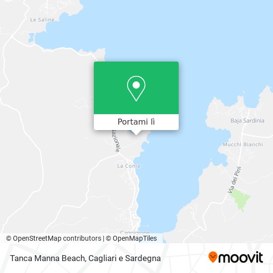 Mappa Tanca Manna Beach