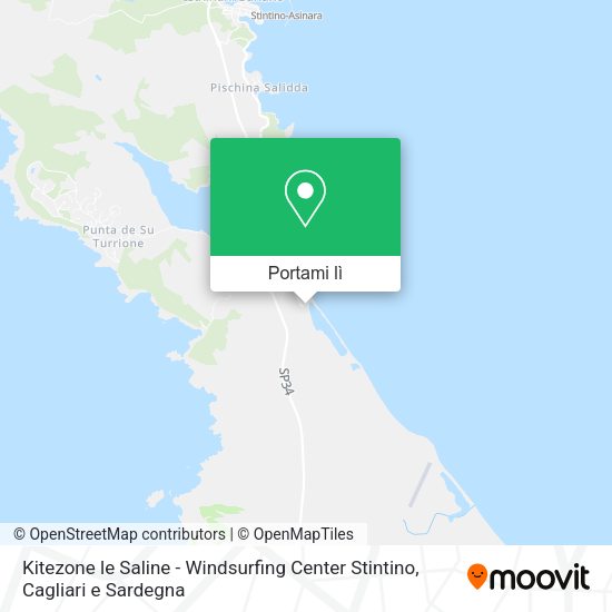 Mappa Kitezone le Saline - Windsurfing Center Stintino