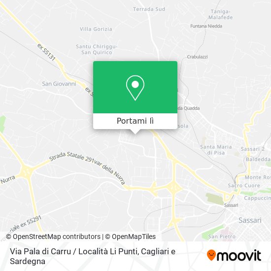 Mappa Via Pala di Carru / Località Li Punti