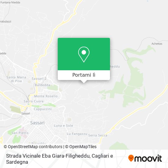 Mappa Strada Vicinale Eba Giara-Filigheddu