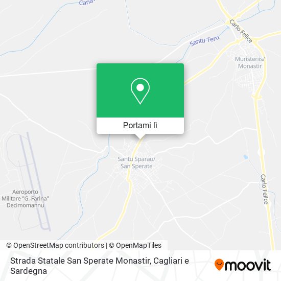 Mappa Strada Statale San Sperate Monastir