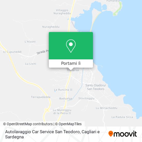 Mappa Autolavaggio Car Service San Teodoro