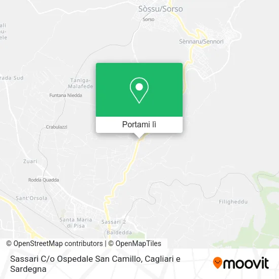 Mappa Sassari C / o Ospedale San Camillo